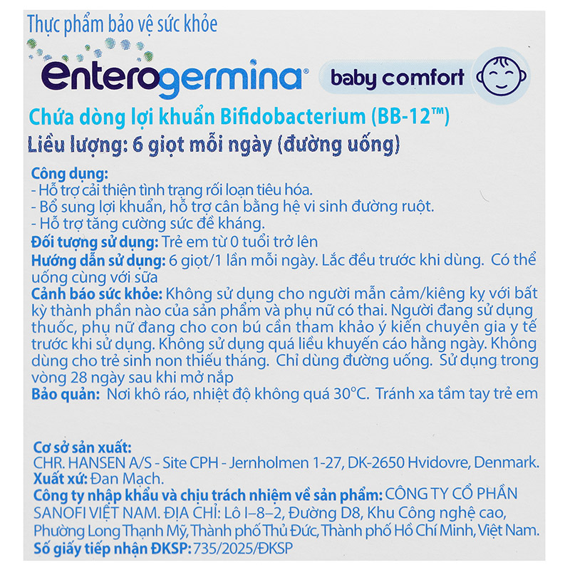 Thực phẩm bảo vệ sức khoẻ Enterogermina Baby Comfort - 8